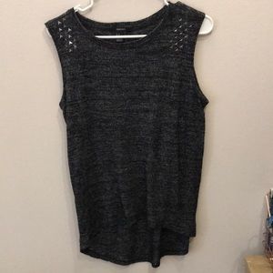Forever 21 high low tank top with studs on the shoulders
